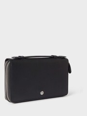 Osprey London The Double Zip Leather Black Travel Organiser - Image 2 of 4
