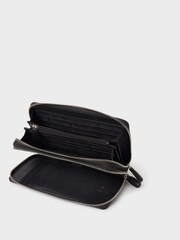 Osprey London The Double Zip Leather Black Travel Organiser - Image 3 of 4
