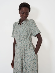 Crew Clothing Green Short Sleeve Shirt Dress - Image 3 of 5