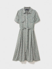 Crew Clothing Green Short Sleeve Shirt Dress - Image 5 of 5