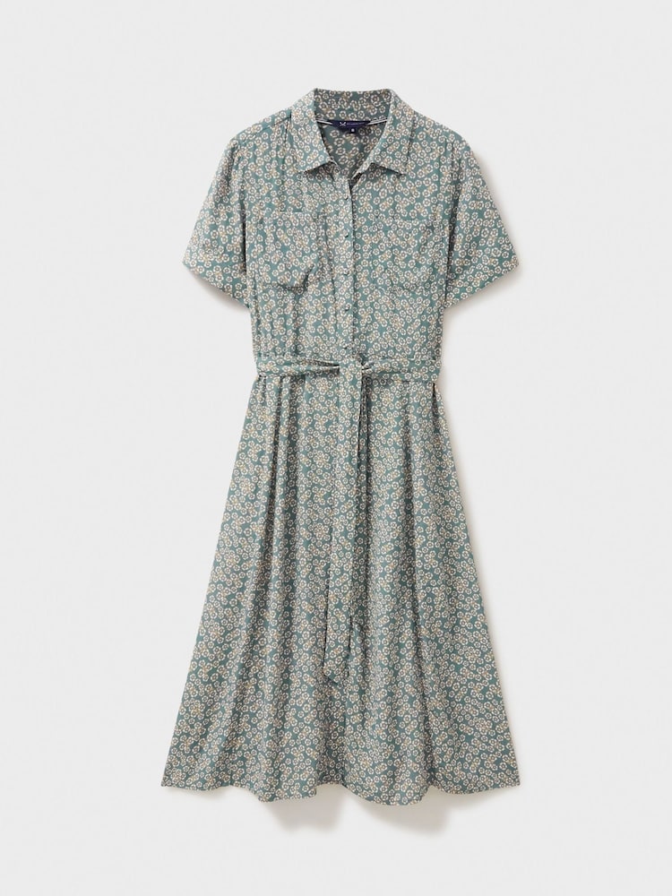 Crew Clothing Green Short Sleeve Shirt Dress - Image 5 of 5