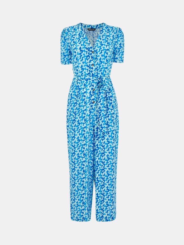 Whistles Blue Hazy Coral Jumpsuit - Image 5 of 5