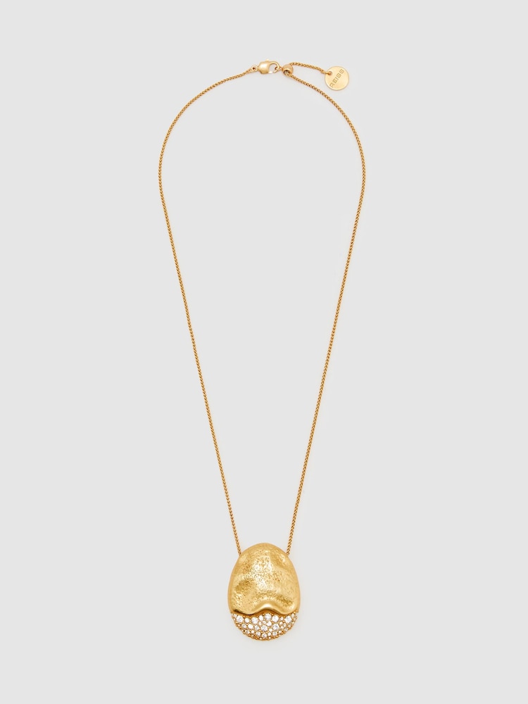 قلادة Frida بدلاية Molten وتفاصيل كريستال من Reiss - Image 2 of 4 قلادة Frida بدلاية Molten وتفاصيل كريستال من Reiss - Image 2 of 4