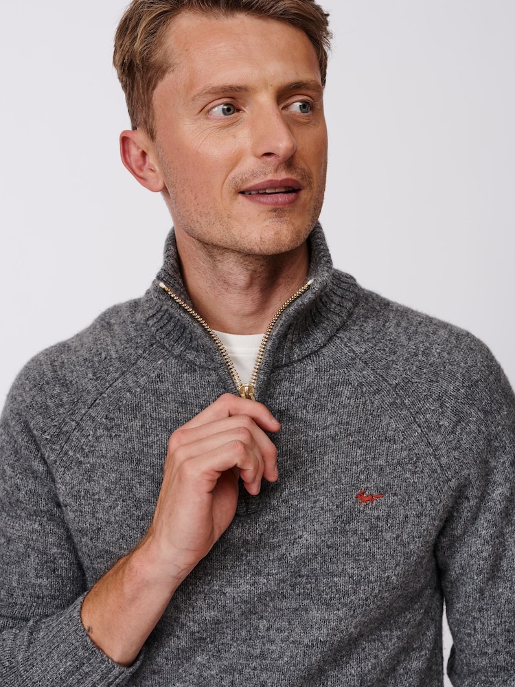 Aubin Bream Quarter Zip Wool Jumper - Image 4 of 5