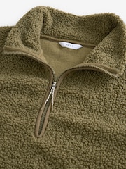 Olive Vihreä - Teddy Teddykangas Cozy Longline Quarter vetoketjullinen fleece - Kuva 6 / 7