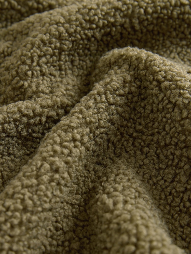 Olive Vihreä - Teddy Teddykangas Cozy Longline Quarter vetoketjullinen fleece - Kuva 7 / 7