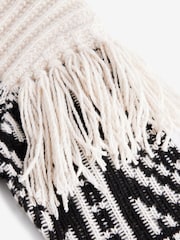 Cream Fairisle Pattern Fringe Tassel Knitted Jumper - Image 7 of 8