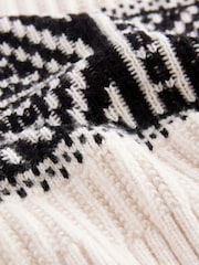 Cream Fairisle Pattern Fringe Tassel Knitted Jumper - Image 8 of 8