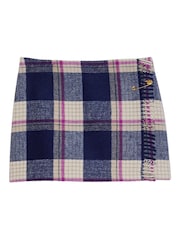 Victoria's Secret PINK Midnight Navy Blue Tartan Fringe Mini Skirt - Image 3 of 3