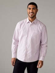 Pink Stripe Oxford Long Sleeve 100% Cotton Shirt - Image 1 of 9