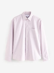 Pink Stripe Oxford Long Sleeve 100% Cotton Shirt - Image 7 of 9
