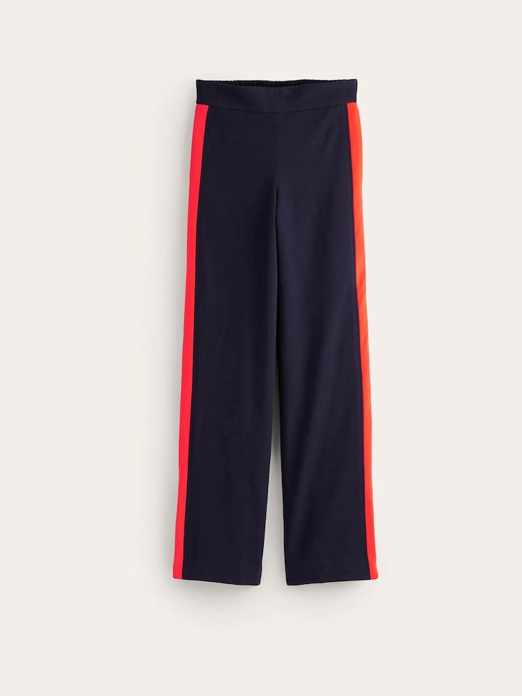 Boden Blue Pull On Side Stripe Trousers - Image 5 of 5