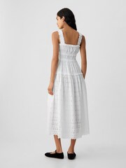 Gap White DÔEN Eyelet Midi Dress - Image 2 of 5