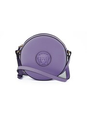 Versace Purple Calf Leather Round Disco Shoulder Bag - Image 1 of 5
