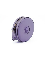 Versace Purple Calf Leather Round Disco Shoulder Bag - Image 3 of 5