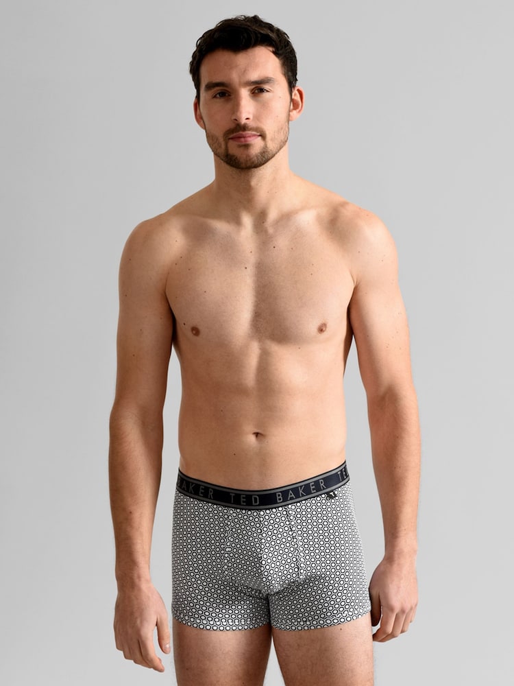 Ted Baker Black Cotton Trunks 3 Pack - Image 1 of 5