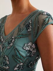 Phase Eight Green Evonne Beaded Maxi Dress - Image 4 of 7