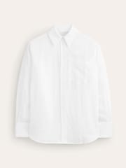 Boden White Petite Connie Linen Shirt - Image 5 of 5