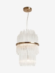 Lipsy Brass Glass Chandelier - Image 3 of 4