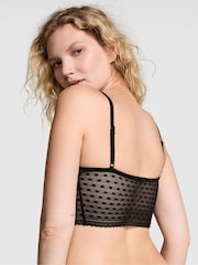 Victoria's Secret PINK Black Dainty Dot Lace Bralette - Image 2 of 3
