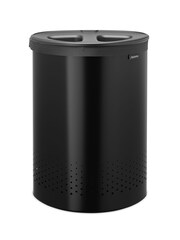 Brabantia Matt Black Laundry Bin 55L Selector Plastic Lid - Image 5 of 6