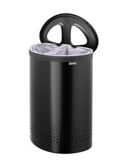 Brabantia Matt Black Laundry Bin 55L Selector Plastic Lid - Image 6 of 6