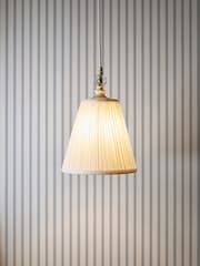 Laura Ashley Cream Ellis Pendant Ceiling Light - Image 1 of 6