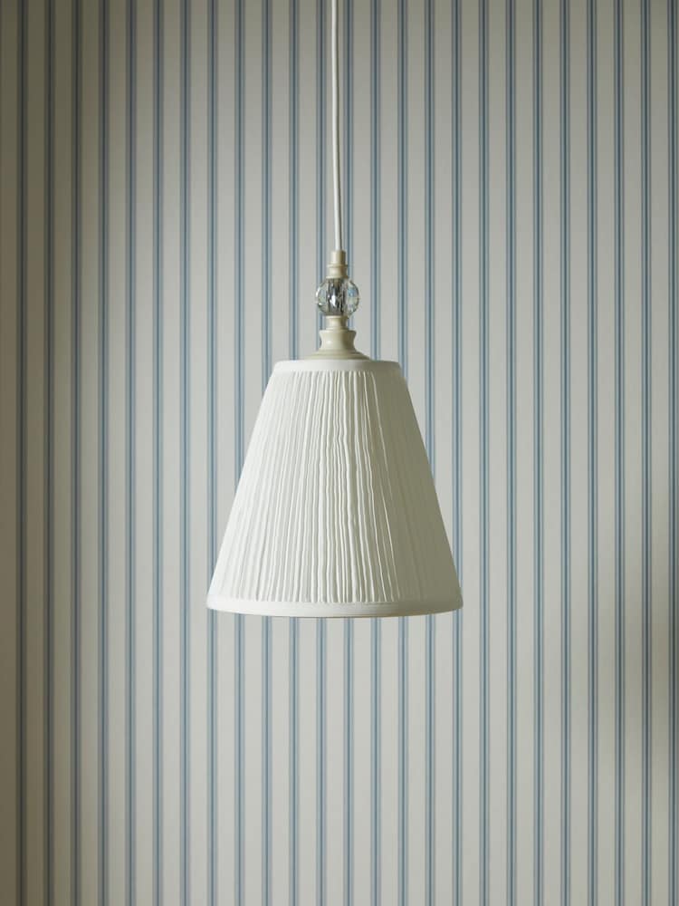 Laura Ashley Cream Ellis Pendant Ceiling Light - Image 2 of 6