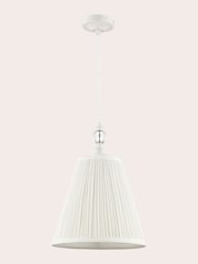 Laura Ashley Cream Ellis Pendant Ceiling Light - Image 5 of 6
