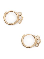 AllSaints Gold Stone Huggies Earrings - Image 1 of 4