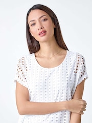 Roman Cut Out Detail Stretch Top - Image 4 of 5