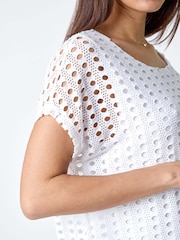 Roman Cut Out Detail Stretch Top - Image 5 of 5