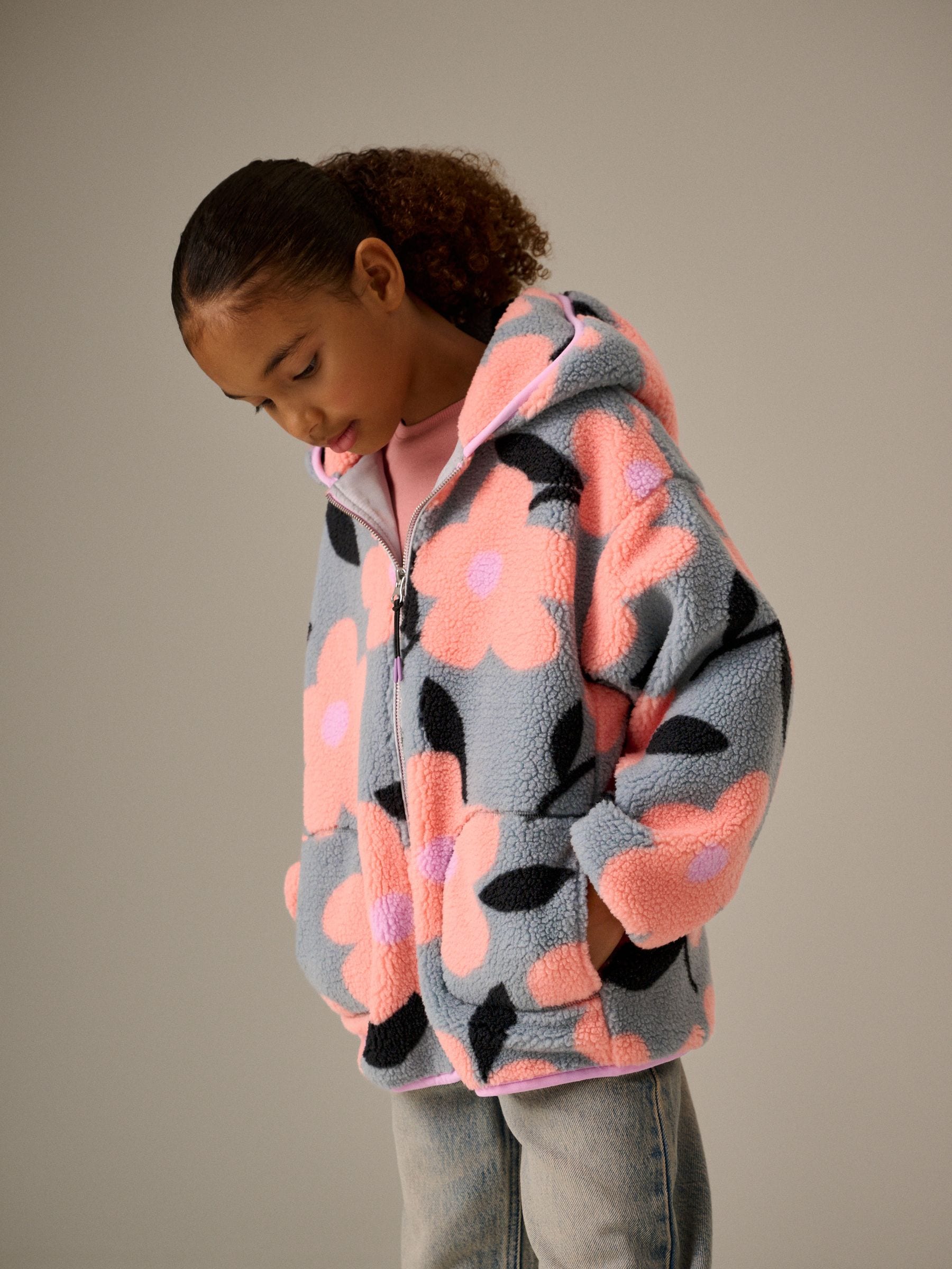 Floral hooded jacket discount