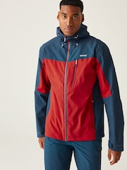 Regatta Blue Red Birchdale Waterproof Hooded Jacket - Image 1 of 9