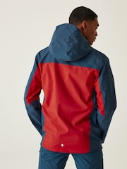 Regatta Blue Red Birchdale Waterproof Hooded Jacket - Image 2 of 9