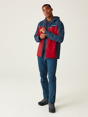 Regatta Blue Red Birchdale Waterproof Hooded Jacket - Image 3 of 9