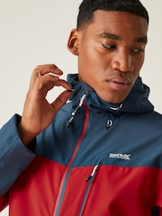 Regatta Blue Red Birchdale Waterproof Hooded Jacket - Image 4 of 9