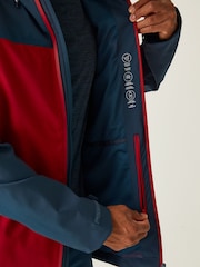Regatta Blue Red Birchdale Waterproof Hooded Jacket - Image 5 of 9
