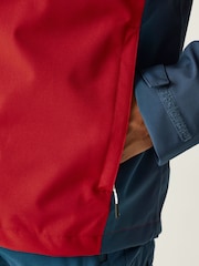 Regatta Blue Red Birchdale Waterproof Hooded Jacket - Image 6 of 9