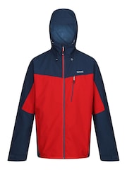 Regatta Blue Red Birchdale Waterproof Hooded Jacket - Image 7 of 9