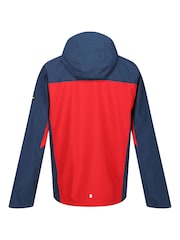 Regatta Blue Red Birchdale Waterproof Hooded Jacket - Image 8 of 9