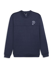 Puma Dark Blue Cloudspun Patch Crew Neck Sweatshirt - Image 1 of 2