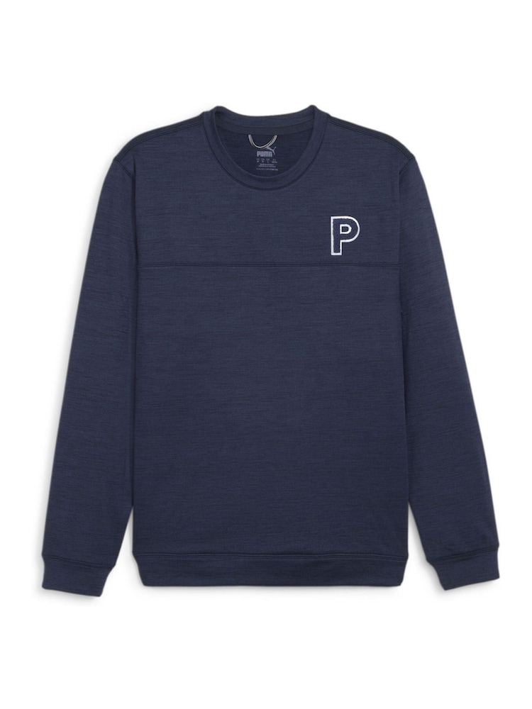 Puma Dark Blue Cloudspun Patch Crew Neck Sweatshirt - Image 1 of 2