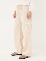 FatFace Carter Natural Cargo Wide Leg Jeans - Image 3 of 5
