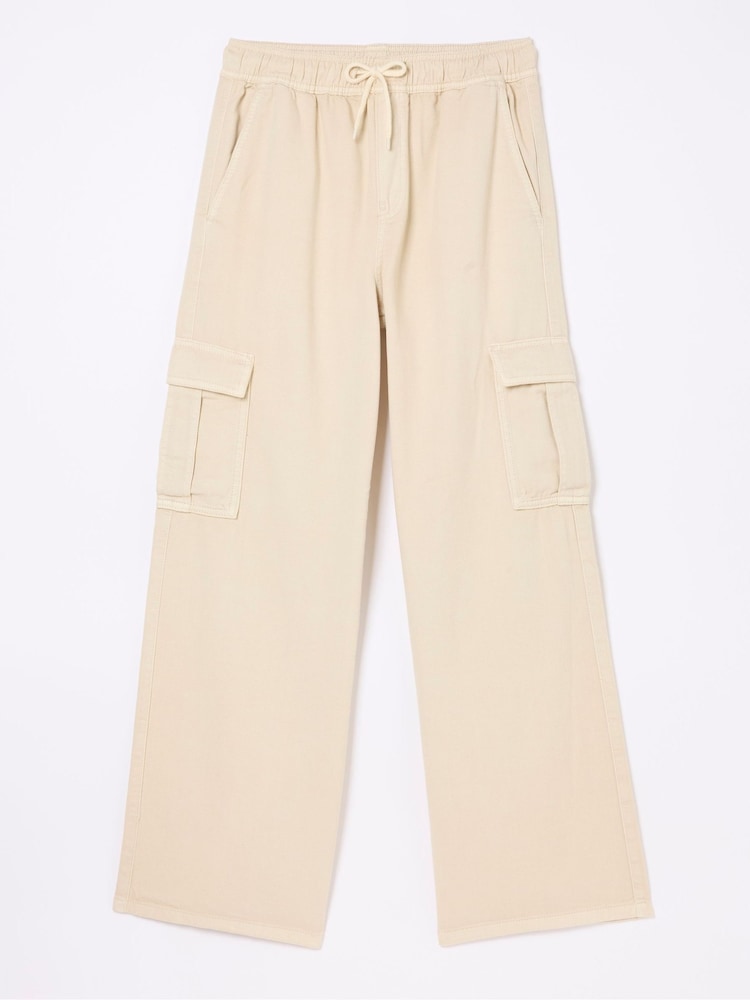 FatFace Carter Natural Cargo Wide Leg Jeans - Image 5 of 5