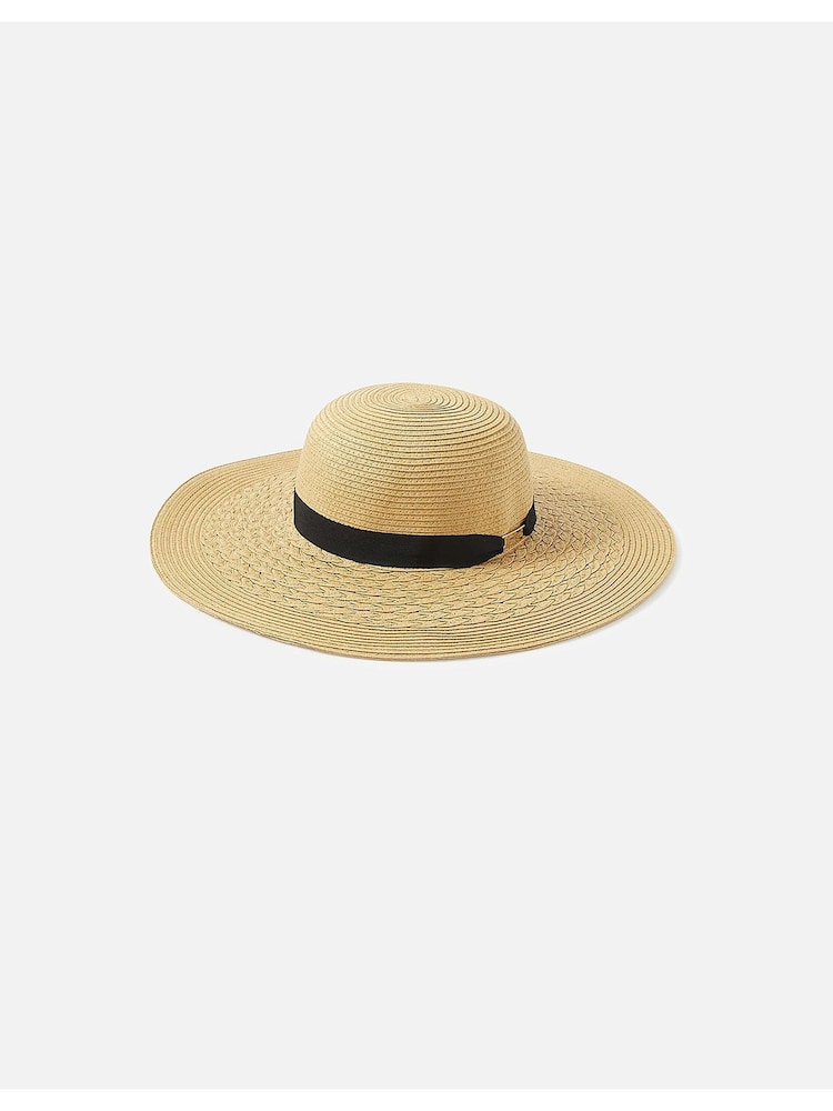 Accessorize Natural Floppy Band Hat - Image 1 of 1 Accessorize Natural Floppy Band Hat - Image 1 of 1