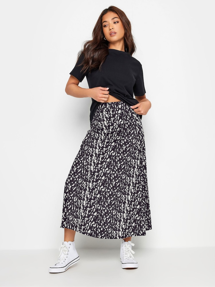 PixieGirl Petite Black Abstract Spot Print Maxi Skirt - Image 1 of 5