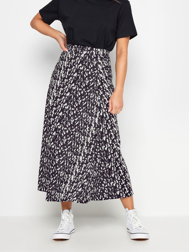 PixieGirl Petite Black Abstract Spot Print Maxi Skirt - Image 2 of 5