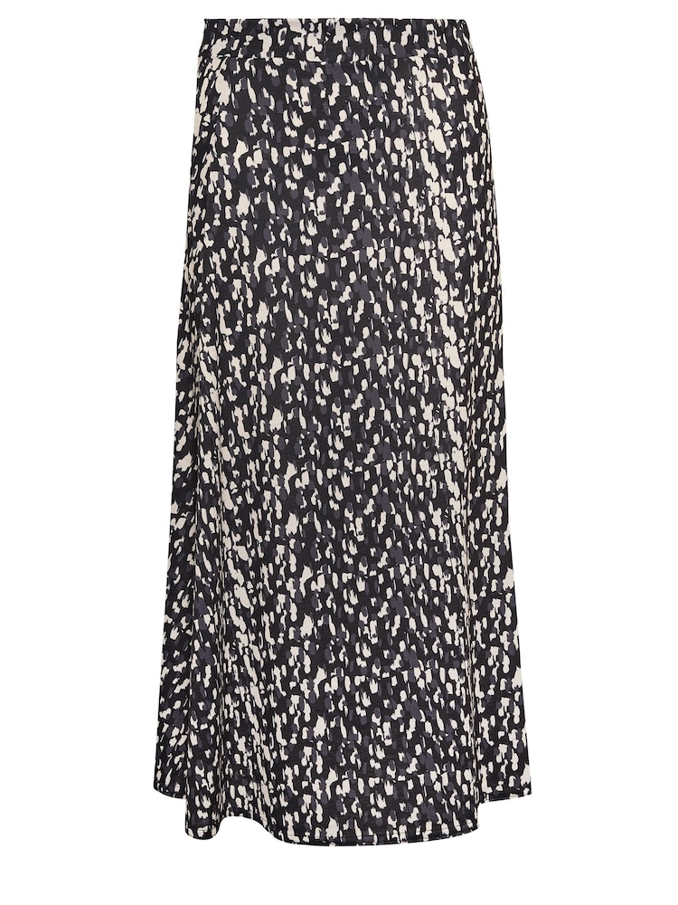 PixieGirl Petite Black Abstract Spot Print Maxi Skirt - Image 5 of 5