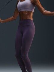 Nike Dark Purple One High Rise Leggings - Image 3 of 5